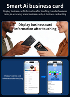 Dispositif de traduction vocale intelligent IA avec carte de visite NFC, traduction hors ligne, enregistrement de réunions et cartographie mentale IA