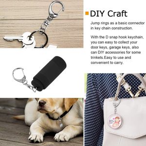 D Snap Hook Lobster <strong>Clamp</strong>,C Hook Metal Split <strong>Keychain</strong> Rings Parts,Key Rings Clips Accessories - Product Image 5