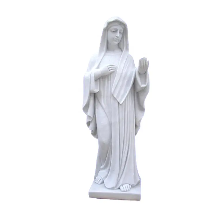 जे कस्टम मोर्डन चर्च संगमरमर की मूर्ति मूर्तियां कला जीवन आकार सफेद पत्थर की नक्काशियां रोमन महिला प्रतिमा