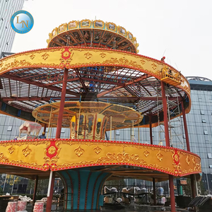 Parc <span class=keywords><strong>à</strong></span> thème Fairground Rides Classic Luxury Flying Chair Carrousel Bumper Car 3 in 1 Rides for Sale - Product Image 5