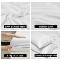 Ensemble de literie de mariage en 4 pièces, 100% fibre de bambou, biologique, écologique, respirant, rafraîchissant, 300 fils, style moderne, OEKO-TEX