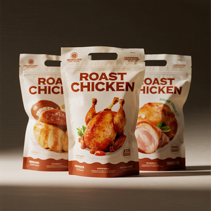 Sacs d'emballage pour poulet rôti avec poignée, personnalisables avec logo imprimé, refermables, à fermeture éclair, <span class=keywords><strong>anti</strong></span>-buée, pour micro-ondes et rôtissoire - Product Image 5