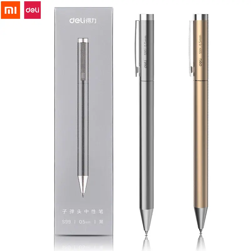 Xiaomi Deli Metalls child Stift Kugelschreiber Signing Pen 0,5 MM Gel PREMEC Smooth Schweiz Nachfüllen Black Ink Office School Schreibstift