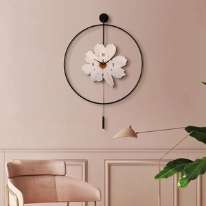 Đồng Hồ Trang Trí Treo Tường Sang Trọng Nhẹ Pha Lê Đơn Giản 50*50Cm Đồng Hồ Hoa Mặt Sứ Với Giá Thấp - Product Image 3