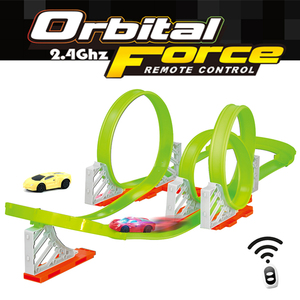 Nouvel ensemble de voitures télécommandées DIY avec piste de course à 360 degrés, 2,4 GHz, recharge USB, construisez votre propre circuit de course, jouet pour enfants - Product Image 2
