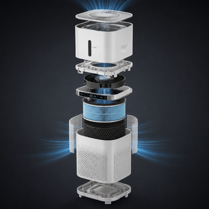 Purificateur d'air intelligent WiFi à expédition rapide avec filtre H13, haute performance CADR, humidificateur intégré 2-en-1 pour la maison, la chambre et les grandes pièces - Product Image 4