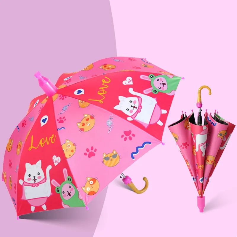 Guarda-chuva à prova de vento para crianças, guarda-chuva da china com desenho animado
