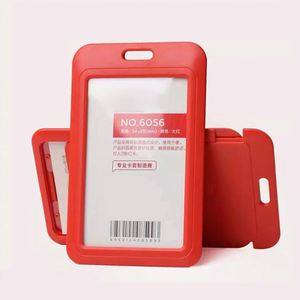 High Quality Fashion Silicone <b>ID</b> Card <b>Holder</b> Name Badge Case Tag for Business Cards Stylish Rubber Cardholder - Product Image 4