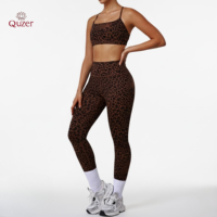 Nouveaux produits 2026 Ensemble de leggings et soutien-gorge personnalisé à imprimé tête de léopard Vêtements de sport pour femmes Ensemble de vêtements de yoga pour femmes Équipement de sport