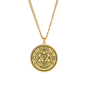 Pendentif en acier inoxydable Guardian Hariel Kabbalistic, l'Angélique quinzième des 72 Hexagrammes, Émetteur de Reiki, Talisman - Product Image 2
