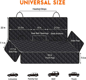Funda Protectora para Asiento Trasero de Coche para Perros, Impermeable, Antideslizante, para la Mayoría de los Coches y Camionetas - Product Image 3