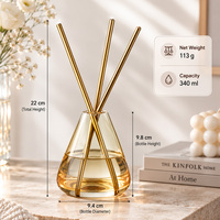 Ensemble de bougies personnalisées de luxe, motif infini, état neuf, verre rechargeable avec huile parfumée écologique