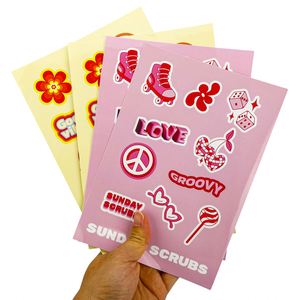 FX Waterproof Removable Vinyl Glitter Pvc Planner Custom Kiss Cut Sticker Sheets Printing holo Sticker Suppliers - Product Image 1