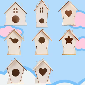 Maison en bois graffiti <span class=keywords><strong>nid</strong></span> <span class=keywords><strong>d</strong></span>'oiseau en bois assemblé pendentif de noël <span class=keywords><strong>nid</strong></span> <span class=keywords><strong>d</strong></span>'oiseau en bois <span class=keywords><strong>d</strong></span>écoration de maison personnalisable - Product Image 3