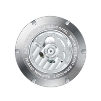 Reloj Mecánico de reserva de energía para hombre, piezas transparentes de acero inoxidable 57