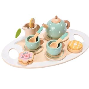 Ensemble de jouets de cuisine en bois écologiques faits à la main pour enfants, simulation de goûter, jeux sûrs, cadeau éducatif pour tout-petits, vente en gros - Product Image 2