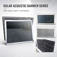 Mur photovoltaïque insonorisant monocristallin à une face pour la production d'énergie, barrière acoustique photovoltaïque pour autoroute pour la réduction du bruit