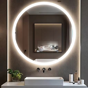 Miroir <span class=keywords><strong>de</strong></span> maquillage mural LED pour salle <span class=keywords><strong>de</strong></span> bain, <span class=keywords><strong>lunettes</strong></span> rondes antibuée pour <span class=keywords><strong>toilette</strong></span>, miroir lumineux intelligent pour salle <span class=keywords><strong>de</strong></span> bain, personnalisation - Product Image 4