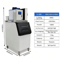 Máquina de Hielo en Escamas Industrial y Comercial, 220V, 100kg de Almacenamiento de Hielo, Gran Producción de 200-5000KG, Control Inteligente, Estable