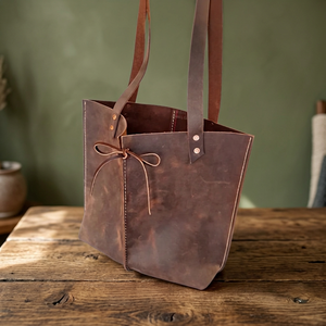 Sacs à main en cuir véritable 100 % personnalisés BS INTERNATIONAL, avec fermeture éclair pliable, bandoulière, grand format, OEM - Product Image 1