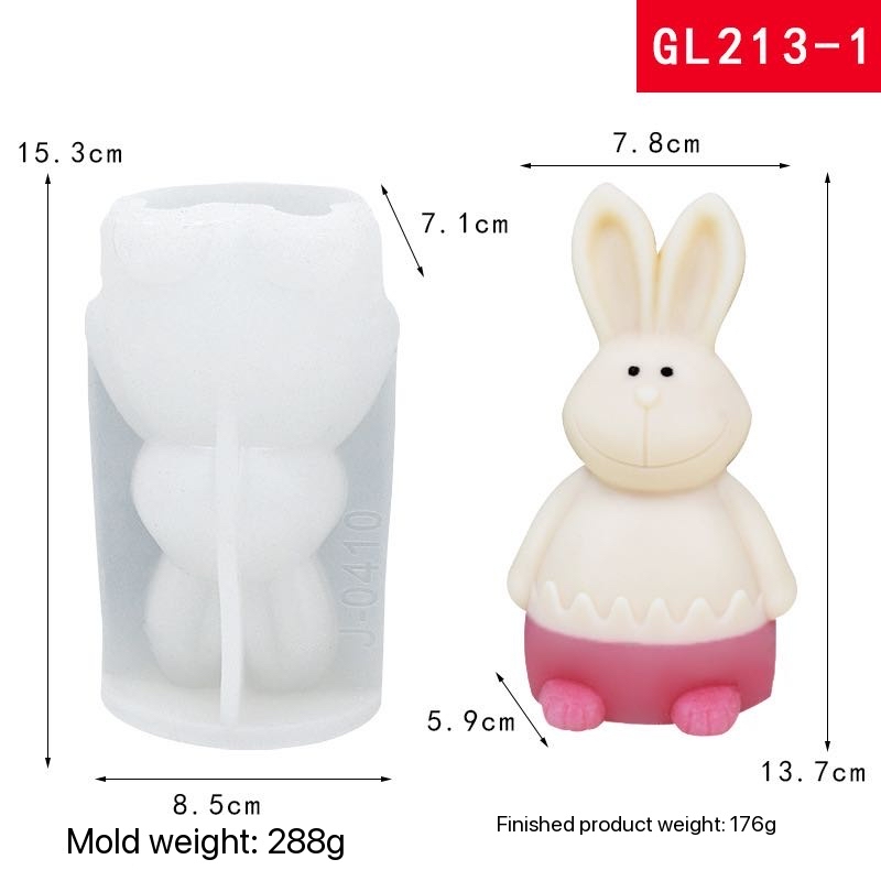 Gl213-1 large broken shell rabbit silicone mold