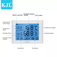 Thermomètre hygromètre d'intérieur à prix compétitif, affichage numérique LCD, ABS, ODM, OEM, USB 5V, garantie 1 an, résolution 0,1