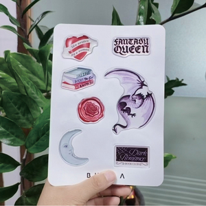 Custom Designed Raised Epoxy Resin Phone case Stickers A6 A5 Crystal <b>Clear</b> Non-yellowing 3D Dome Stickers Sheets - Product Image 5