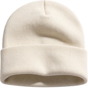 Unisex Solid Color Acrylic <b>Beanie</b> Hat for Adults Casual Winter Wear 56-58CM Computer Knitted Warm Breathable & <b>Waterproof</b> Cap - Product Image 1