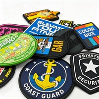 Patch moral personnalisé en PVC, emblème de club en caoutchouc 3D, fixation auto-agrippante, pour veste de sport et sac à dos, fabricant OEM en gros
