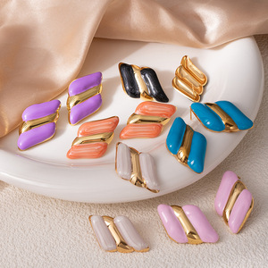 Pendientes de Acero Inoxidable con Diseño de Alas de Ángel, Estilo Francés, de ZGBROTHERS, con Gota de Aceite, Resistentes a la Decoloración, Joyería Exquisita de Alta Gama para Mujer - Product Image 1