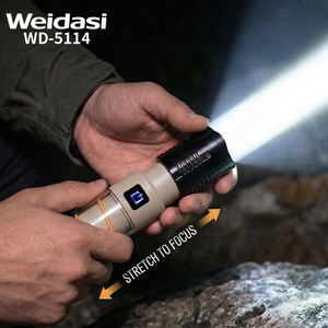 مصباح يدوي LED قابل لإعادة الشحن عبر USB من ويداس، عالي الطاقة مع خاصية التكبير والتصغير وعرض الطاقة، إضاءة عالية - Product Image 4