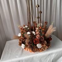 Harga Pabrik IFG Karangan Bunga Sutra Buatan Tangan Diameter 60cm untuk Dekorasi Lilin Pernikahan, Paskah & Natal