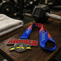 Medaglie Personalizzate per Bodybuilding con Logo Personalizzato, Basso MOQ, Stile Arnold Classic, Medaglie Premio in Metallo per Competizioni Fitness