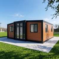 Maisons conteneurs extensibles et pliables de 20, 30 et 40 pieds, maisons préfabriquées, maisons modulaires préfabriquées en acier mobiles