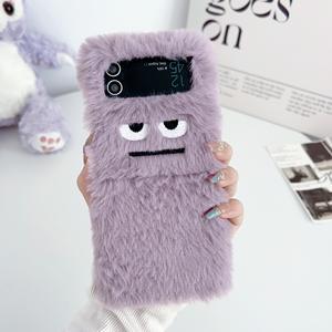 Para <span class=keywords><strong>Z</strong></span> <span class=keywords><strong>Flip</strong></span> 3 Luxury Soft Fluffy PC + Funda protectora de felpa a prueba de golpes para teléfono con Protector de cámara Diseño lindo Bolsa OPP incluida - Product Image 6