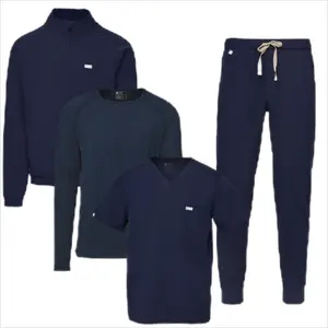 The Love Me Some Layers Kit Scrubs uniform 4 pcs sets jacket,Jogger pants ,V-neck top- Under scrubs