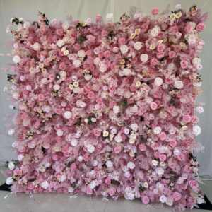 Fournitures de flore murale de fleurs de fond de 8x8 pieds faites à la main pour la douche de bébé mariage événements de noël Blush rose soie Rose dos gouttes - Product Image 2