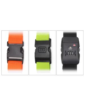 <span class=keywords><strong>Tsa</strong></span> מנעול מטען רצועה בטיחות מתכווננת נסיעות חגורת מטען כבדה עם מנעול משולב - Product Image 3