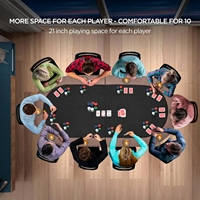 Table de Poker Moderne Pliante Succesor Fold10 pour Joueurs, Tapis de Qualité Casino, Rails Rembourrés, Porte-Gobelets pour Texas Hold'em et Autres Jeux, Rangement Facile