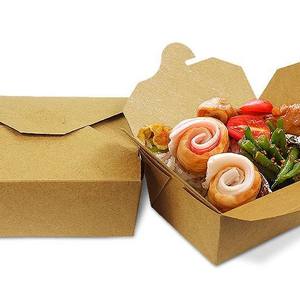 Papier kraft brun enduit de PE 337+18gsm pour boîte de livraison alimentaire pour emballage de plats chauds/fast-food/salades - Product Image 6