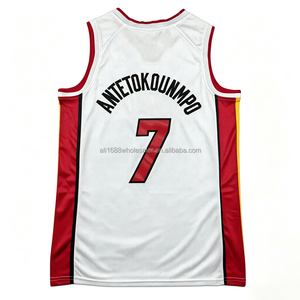 Maillot cousu Giannis Antetokounmpo pour hommes 2026 # Maillot de basket-ball rétro <span class=keywords><strong>Dwyane</strong></span> <span class=keywords><strong>Wade</strong></span> Bam Adebayo, taille S-2XL, 7 - Product Image 2