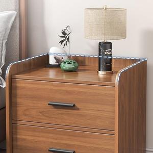 Phòng ngủ sang trọng rắn gỗ đầu giường nhỏ đầu giường bảng lưu trữ tủ với ngăn kéo đôi - Product Image 3