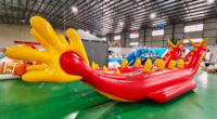 Jeu de sports nautiques personnalisé Double Tube gonflable Loong Boat 8 sièges Water Drag Skiing Banana Boat
