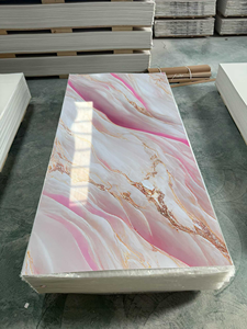 Pannello Decorativo in PVC MORLENX Rosa Bianco Oro Rosa Onice UV Effetto Marmo Lucido per Decorazioni d'Interni di Lusso - Product Image 6