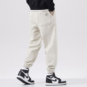 Pantaloni da uomo color kaki, larghi, in <span class=keywords><strong>lino</strong></span>, slim fit, <span class=keywords><strong>cargo</strong></span>, taglie forti, casual, chino, in cotone - Product Image 2