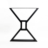 Heavy Duty Style Industriel Métal Noir X-forme Meubles À Manger En Acier Table Base Jambes Banc Base En Gros