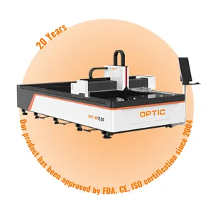 SUPERCUTTER | 1500w 1530 platform terbuka tunggal daya padat tempat tidur tebal lembaran CNC serat logam XT mesin pemotong sumber laser