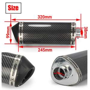 Silenciador de escape deslizable de acero inoxidable de 1.5 pulgadas para ATV, moto de cross, moto de calle, scooter, con DB Killer móvil para sistemas de carrocería de motocicleta - Product Image 2