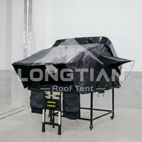 Tente de toit ABS End Up avec base inférieure sans obstruction, résistante à l'étirement, fermeture éclair autobloquante, charnière miroir, OEM
