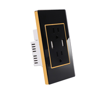Bingoelec vente en gros 118 pôles Double 3 amélioration de l'habitat alimentation électrique verre mur Schuko prises 2 USB A + A Compatible WIFI